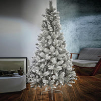 7ft Snow Tipped Grey Fir Artificial Christmas Tree with Cashmere Tips