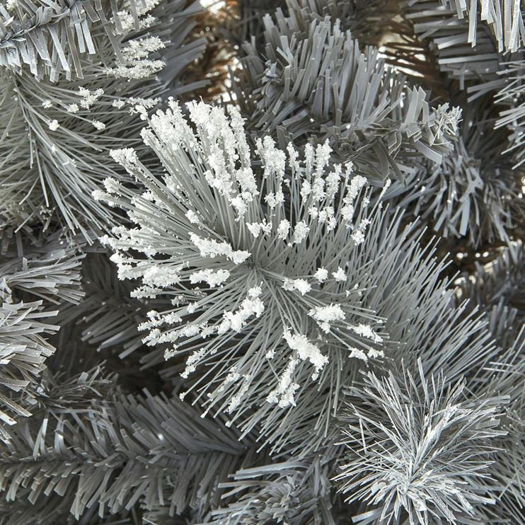 8ft Snow Tipped Grey Fir Artificial Christmas Tree with Cashmere Tips