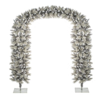 8ft Grey Silver Tipped Fir Artificial Christmas Tree Arch with Stand