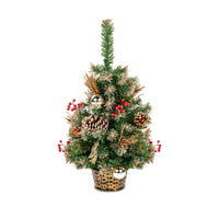 2ft Pre Dressed Tabletop Christmas Tree with Gold Decorations