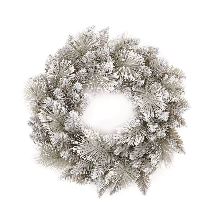 50cm Grey Snow Fir Tipped Luxury Christmas Wreath