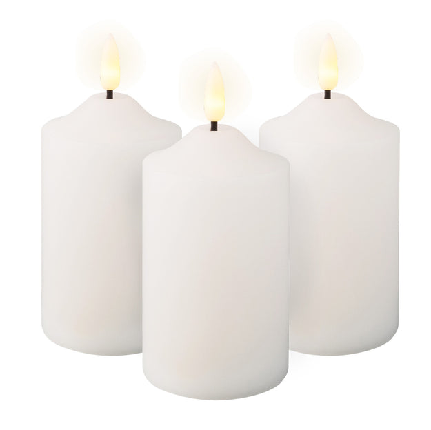 3 Pack Battery Operated Flicker Flame LED Wick Church Candle