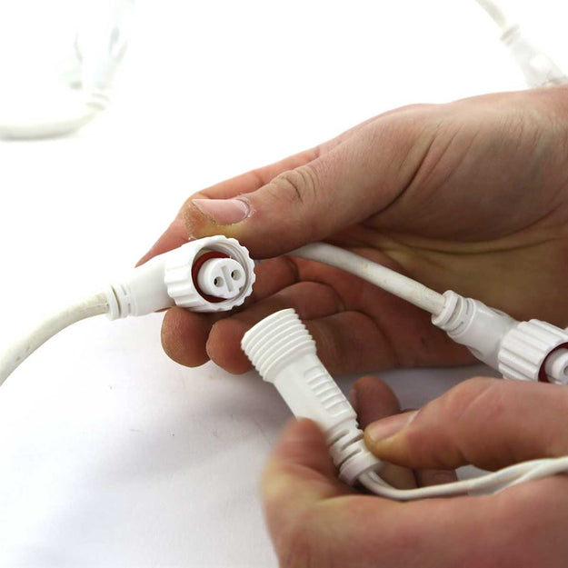 XP Range Connectable  Curtain Top 1.25m White Cable