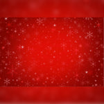 Red Back-Drop with Sparkling Snowflakes Printed Outdoor PVC Banner 2.4m x 4m
