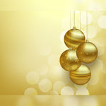 Gold Back-Drop with Gold Baubles Printed Outdoor PVC Banner 2.4m x 4m