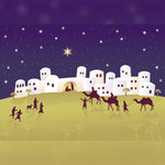 Starry Nativity Scene Printed Outdoor PVC Banner 2.4m x 4m