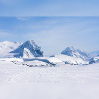 Snowy Mountain Photograph Scene Printed Outdoor PVC Banner 2.4m x 4m