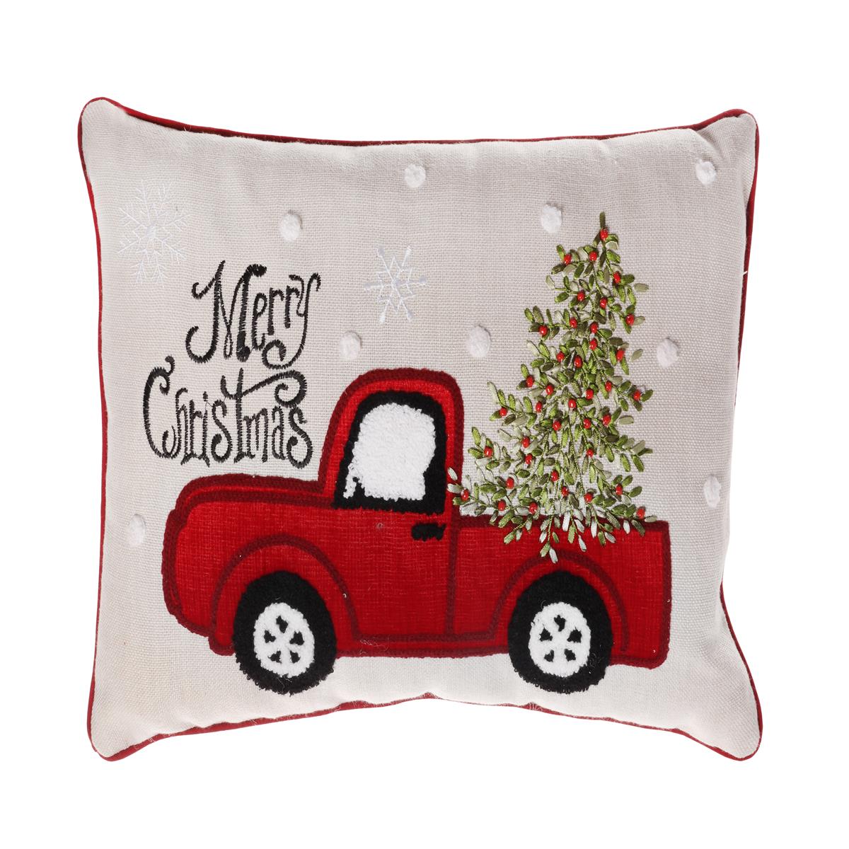 Merry Christmas Luxury Cushion with Truck