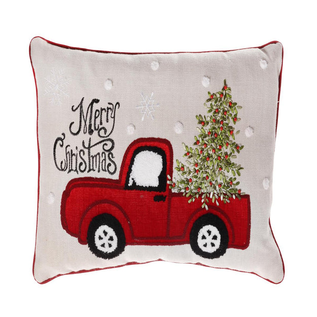 Merry Christmas Luxury Cushion with Truck