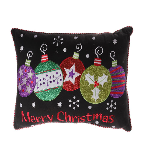 Festive Baubles Luxury Christmas Cushion