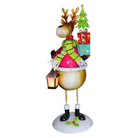 1.5m Metal Christmas Reindeer with Presents & Lamp Display Prop