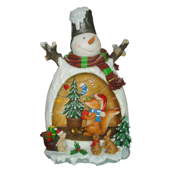 1.2m Christmas Snowman Scene Display Prop with LED Lights