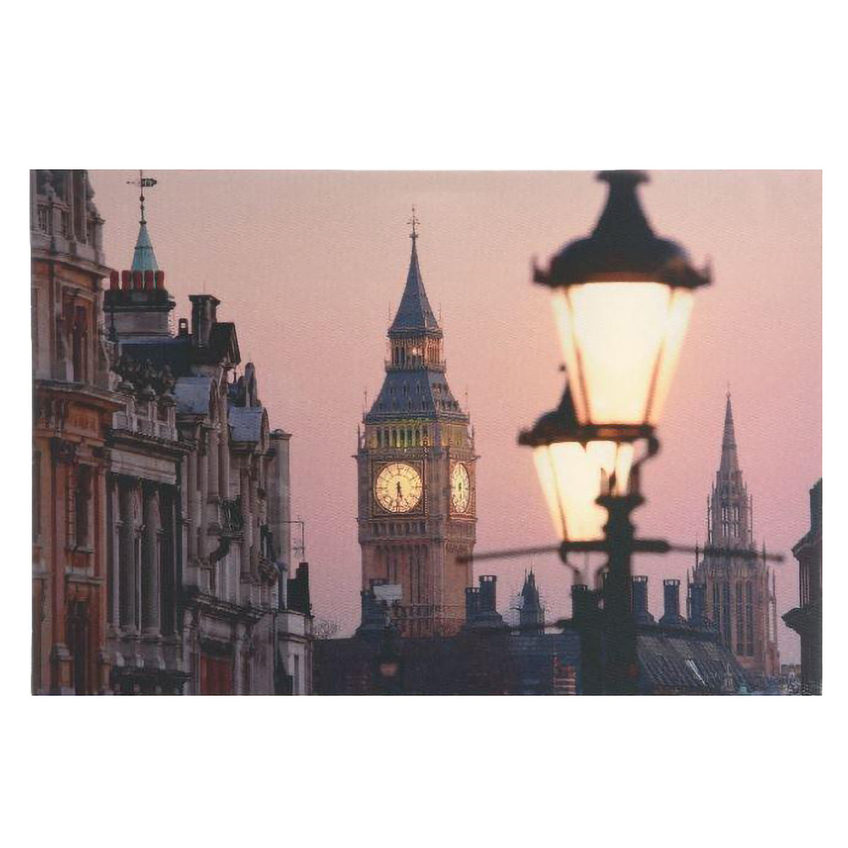 Big Ben at Night London Scene Lit Indoor Wall Canvas