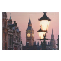 Big Ben at Night London Scene Lit Indoor Wall Canvas