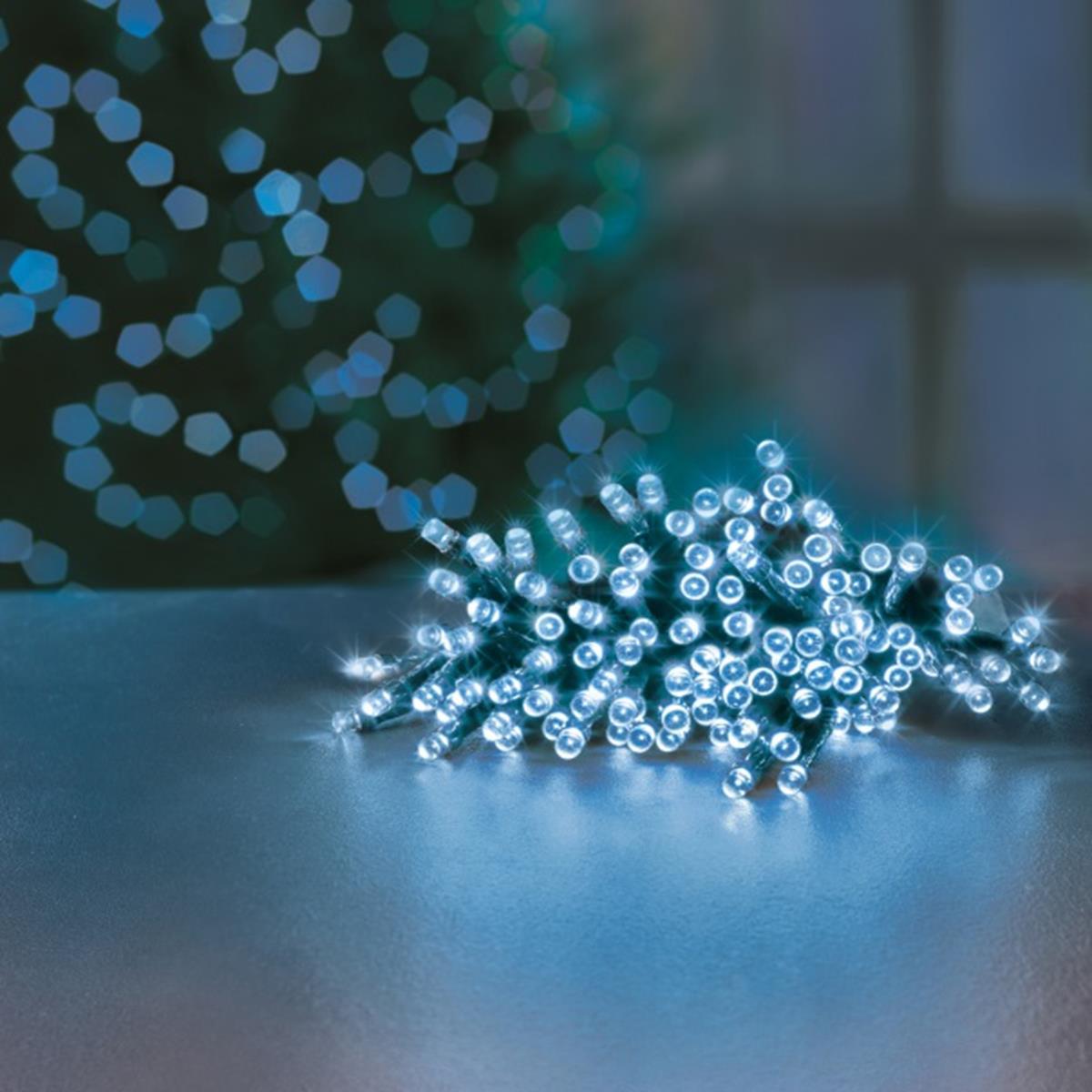 200 Blue Multi Action Battery Powered LED Lights with Timer
