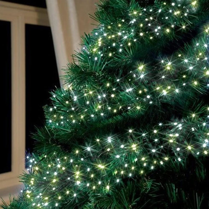 960 White and Warm White Multi Action LED Clusters Timer Christmas Lights
