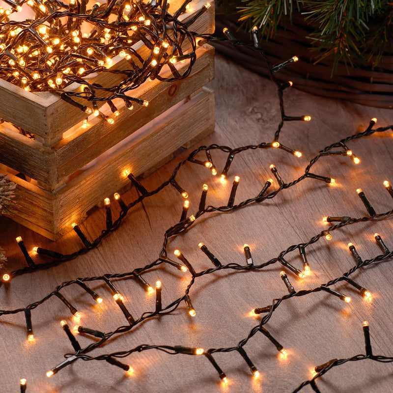 200 Battery Operated Warm White Timer Firefly Lights