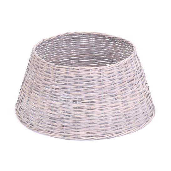 57cm Grey Wash Natural Wicker Christmas Tree Skirt Ring