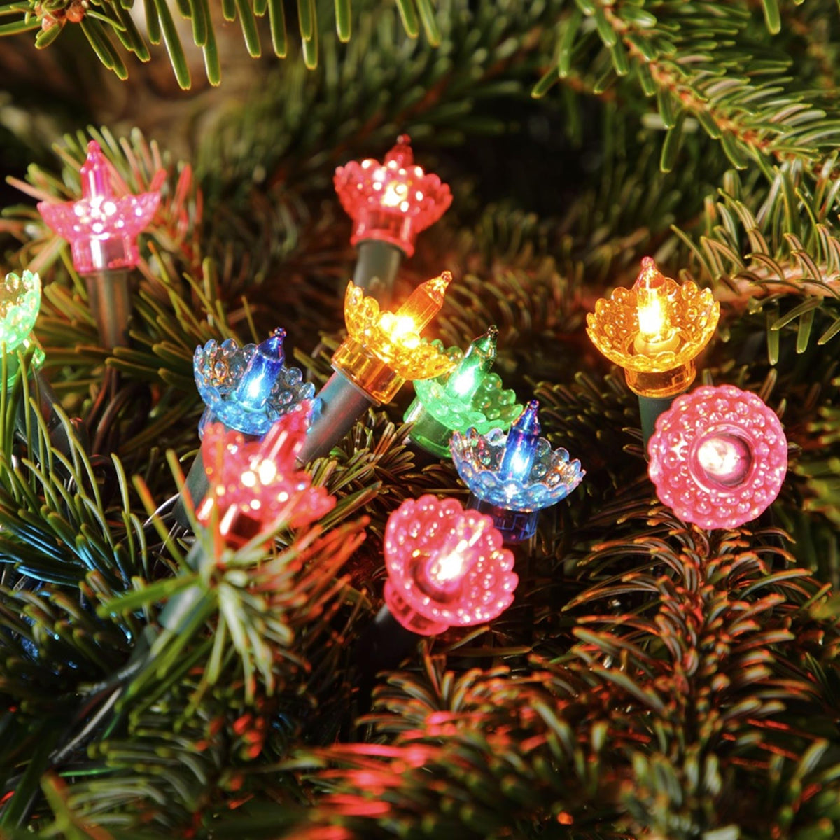 80 Classic Pickwick Multi Coloured LED Retro Christmas Lights