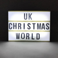A4 Retro Light Up Box with Black Letters