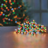 100 Multi Coloured Multi Action Battery Powered LED Lights with Timer