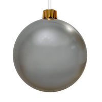 40cm Giant Silver Inflatable Christmas Tree Bauble with Hanger - 2