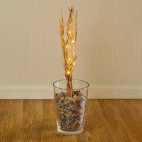 Pre Lit 40cm Gold Twigs with 16 Warm White LEDs