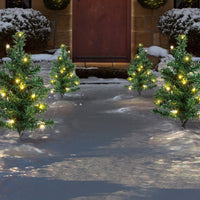 6 Warm White Lit Tree Path Finder Lights