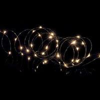 100 Warm White Multi Action LED Pin Wire Battery Powered MicroBrights