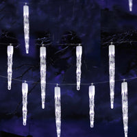 24 Chaser Icicle Lights with 72 White LED Lights